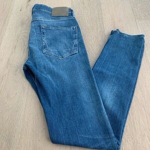 Mens All Saints Blue Skinny Jeans Versatile Medium Indigo